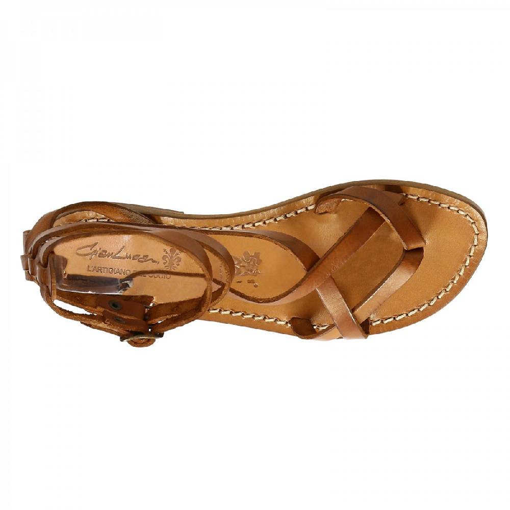 Lartigiano Del Cuoio Sandali gladiator donna fatti a mano in pelle colore cuoio antico Grandi sconti