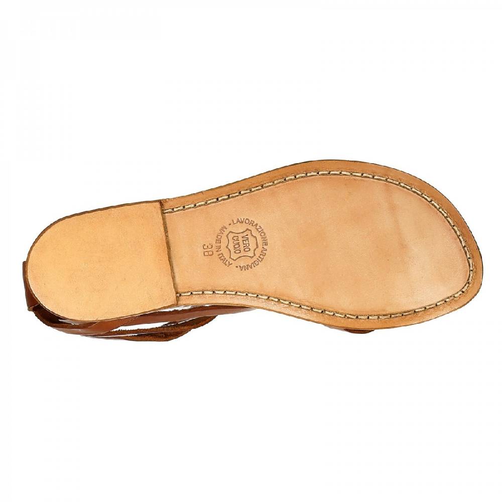 Lartigiano Del Cuoio Sandali gladiator donna fatti a mano in pelle colore cuoio antico Grandi sconti