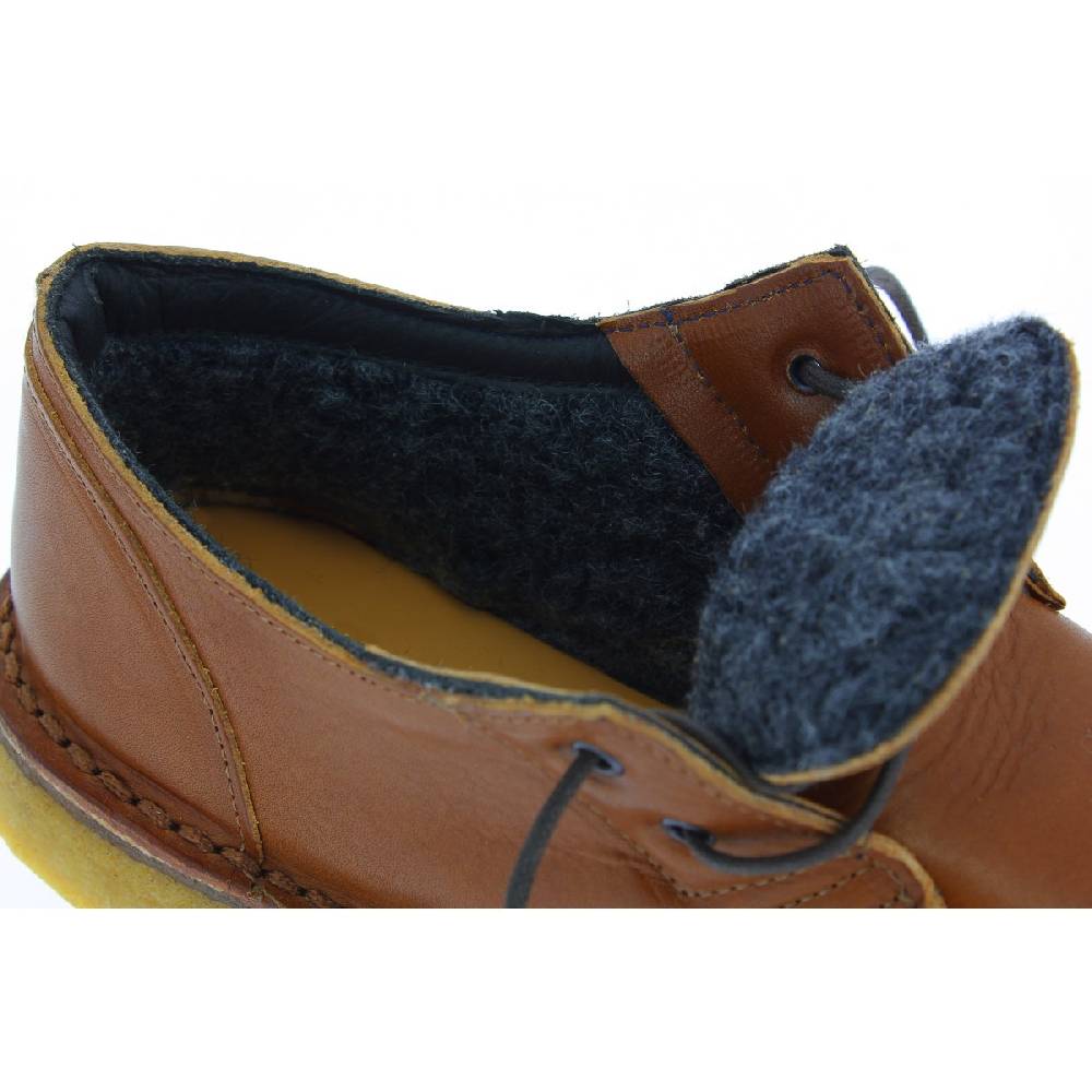 Lartigiano Del Cuoio Scarpe basse da donna in pelle marrone fodera invernale Liquidazione
