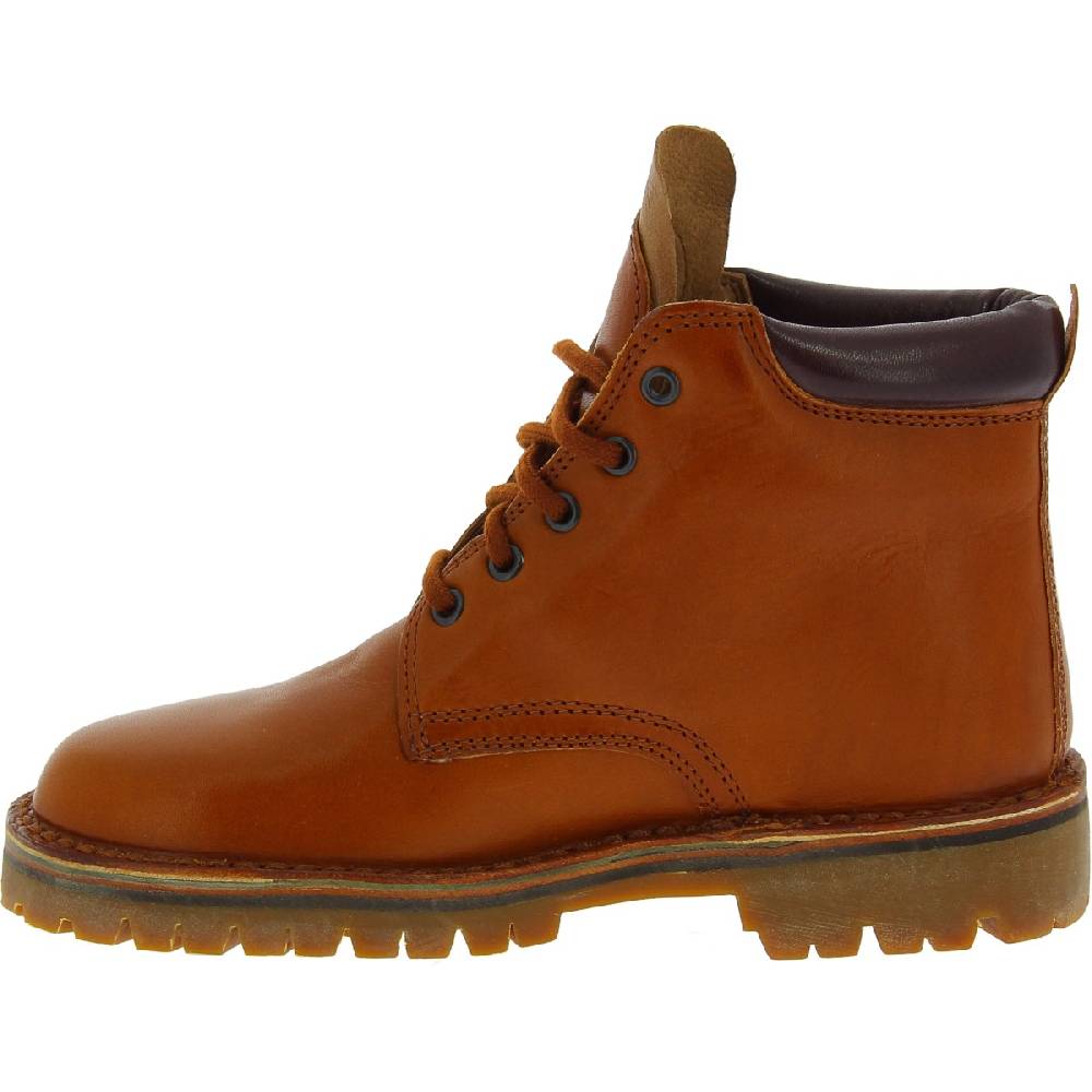 Lartigiano Del Cuoio Stivaletti donna artigianali in pelle marrone e suola Vibram Offerta settimanale