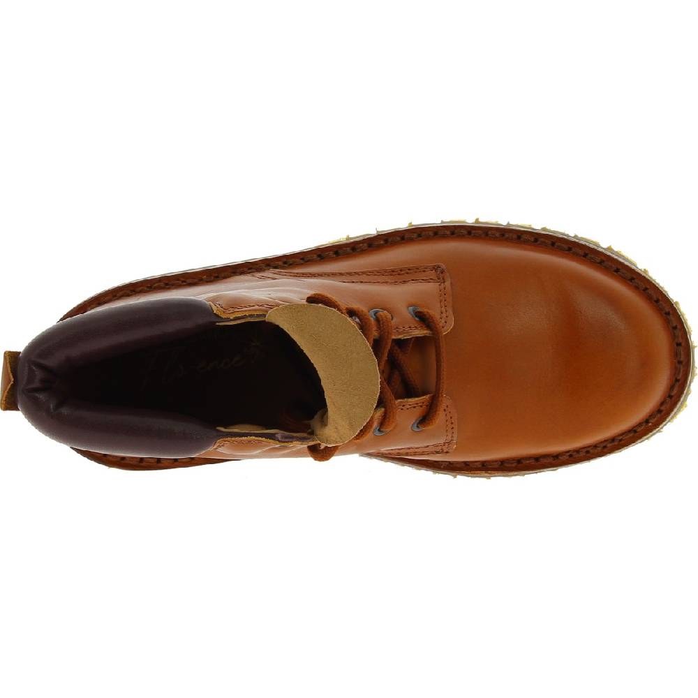 Lartigiano Del Cuoio Stivaletti donna artigianali in pelle marrone e suola Vibram Offerta settimanale