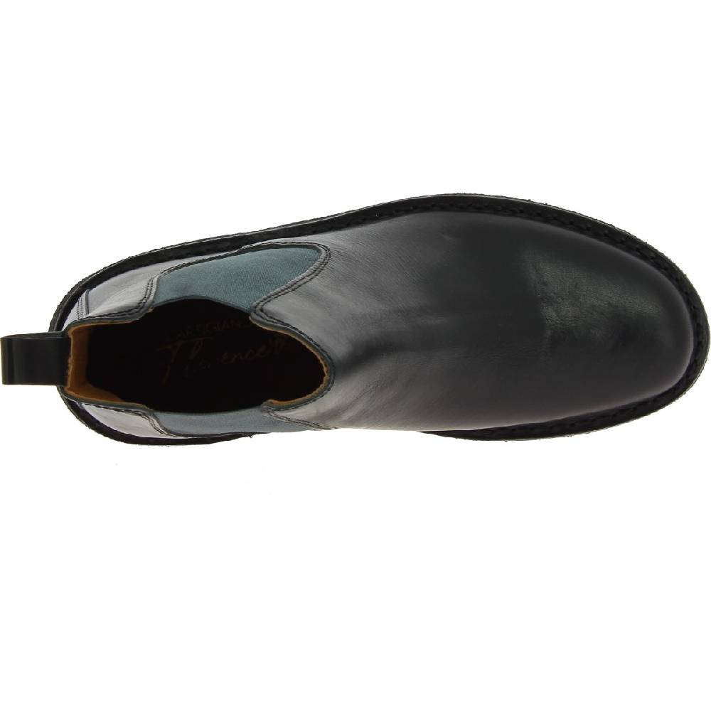 Lartigiano Del Cuoio Stivaletti chelsea donna in pelle nera e suola in para artigianali Rilascio limitato