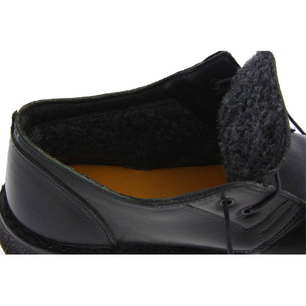 Lartigiano Del Cuoio Scarpe basse da uomo in pelle nera con fodera invernale Fino al 50% di sconto