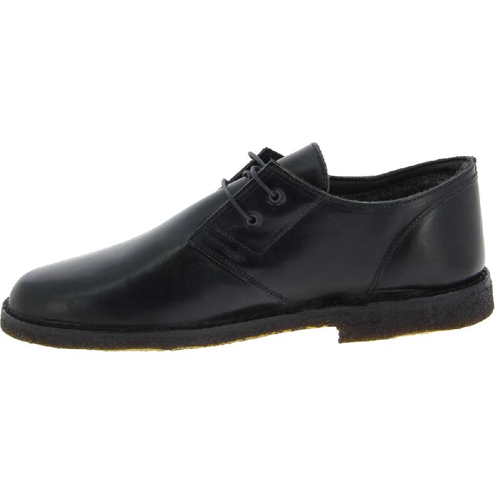 Lartigiano Del Cuoio Scarpe basse da uomo in pelle nera con fodera invernale Fino al 50% di sconto
