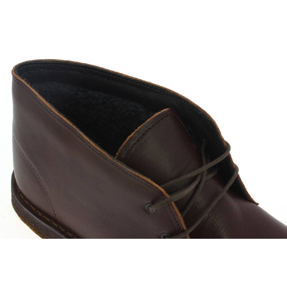 Lartigiano Del Cuoio Polacchine da uomo in pelle marrone scuro con fodera invernale Fino al 60% di sconto