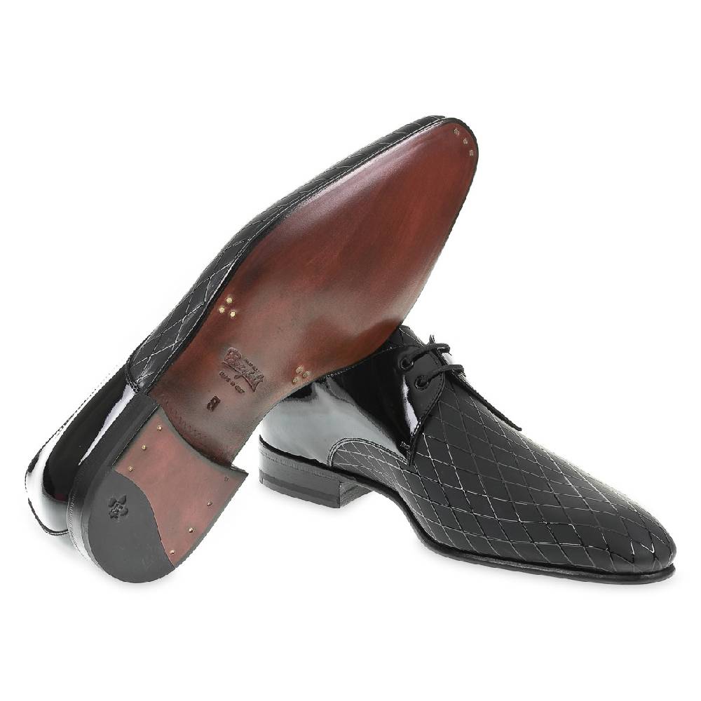 Lartigiano Del Cuoio Scarpe da cerimonia in Vernice Stampata Diamond - Fratelli Borgioli - Artigianalità Italiana Offerta speciale della fabbrica