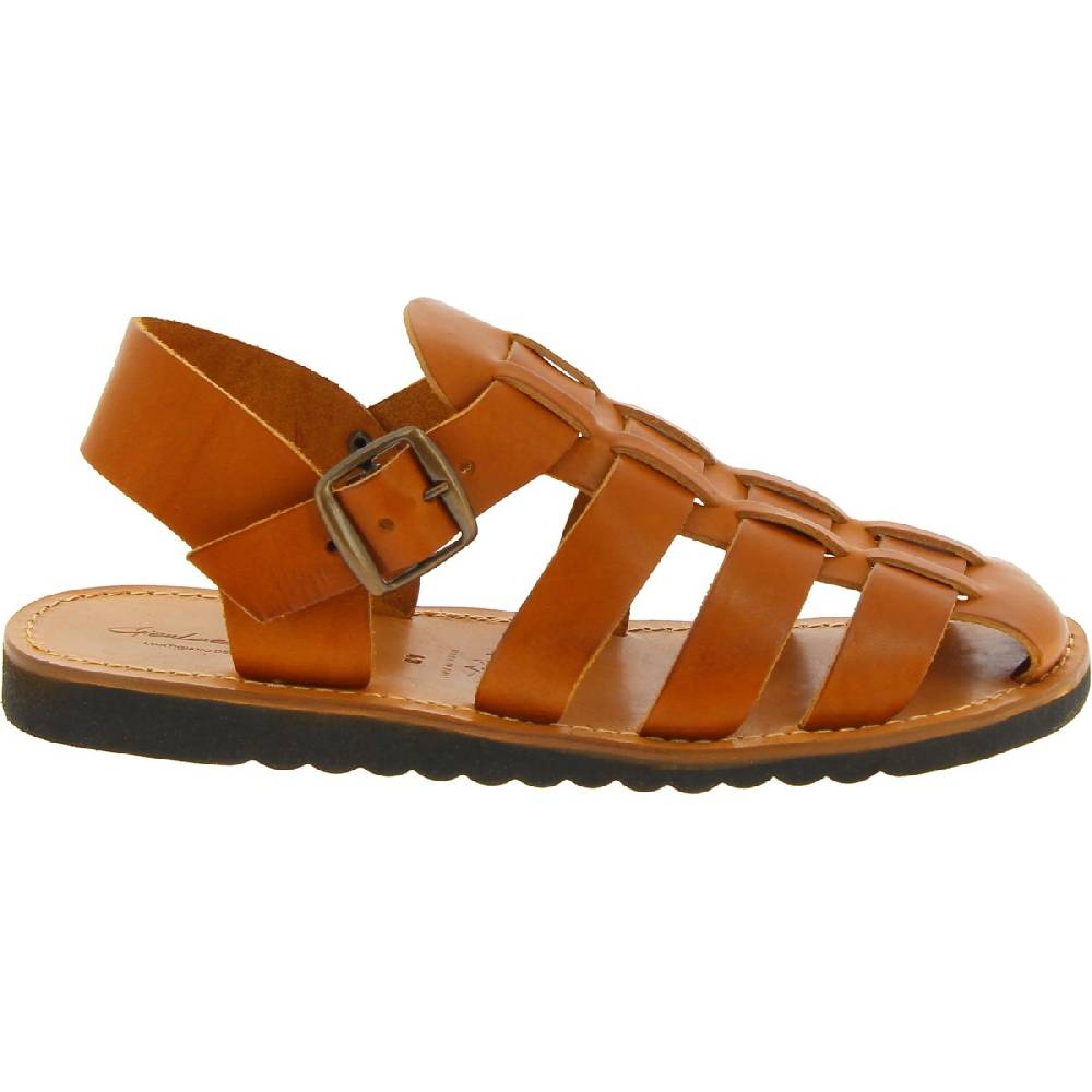 Lartigiano Del Cuoio Sandali frate uomo in pelle color cuoio fatti a mano Enormi sconti