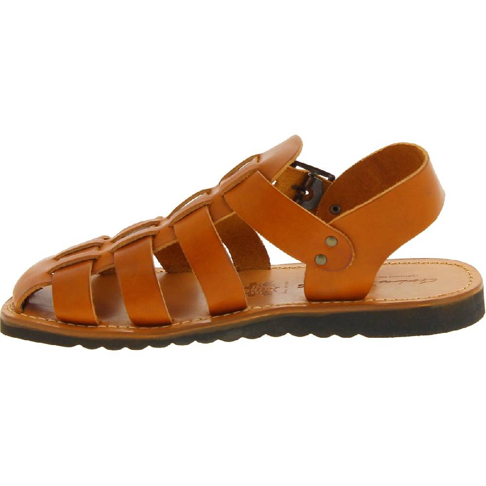 Lartigiano Del Cuoio Sandali frate uomo in pelle color cuoio fatti a mano Enormi sconti