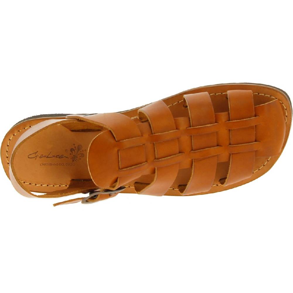 Lartigiano Del Cuoio Sandali frate uomo in pelle color cuoio fatti a mano Enormi sconti