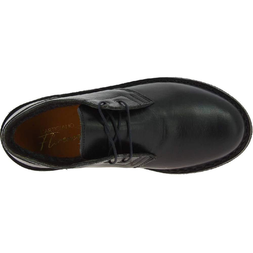 Lartigiano Del Cuoio Scarpe basse da donna in pelle nera con fodera invernale In Linea