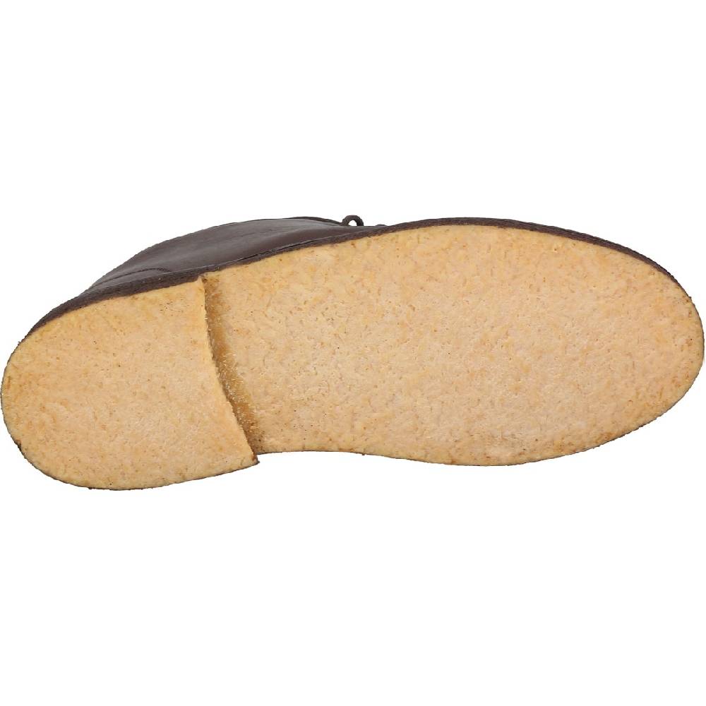 Lartigiano Del Cuoio Polacchine da donna in pelle marrone scuro con fodera invernale Nuovo