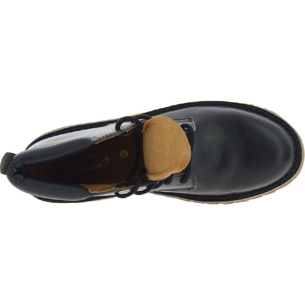 Lartigiano Del Cuoio Stivaletti uomo artigianali in pelle nera e suola Vibram Negozi Online
