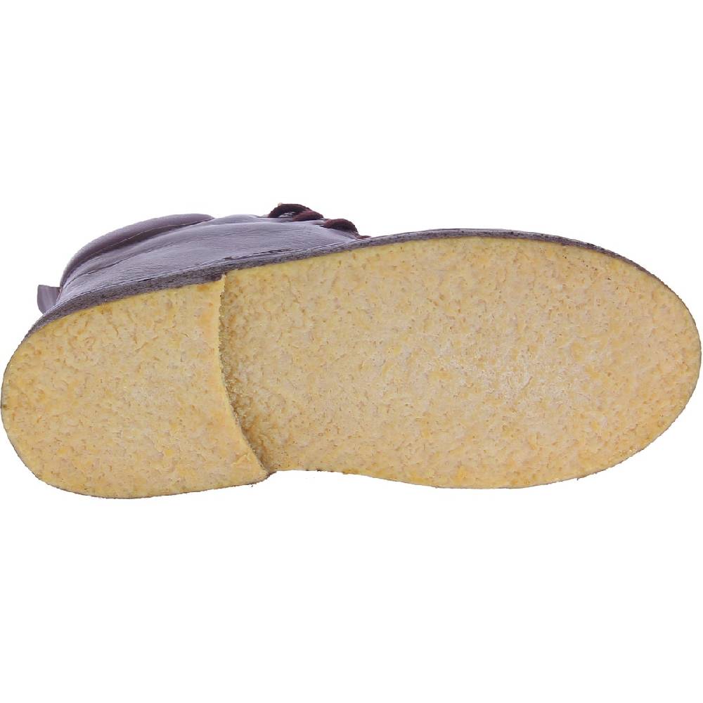 Lartigiano Del Cuoio Stivaletti donna artigianali in pelle marrone scuro conciata al vegetale Consegna Veloce