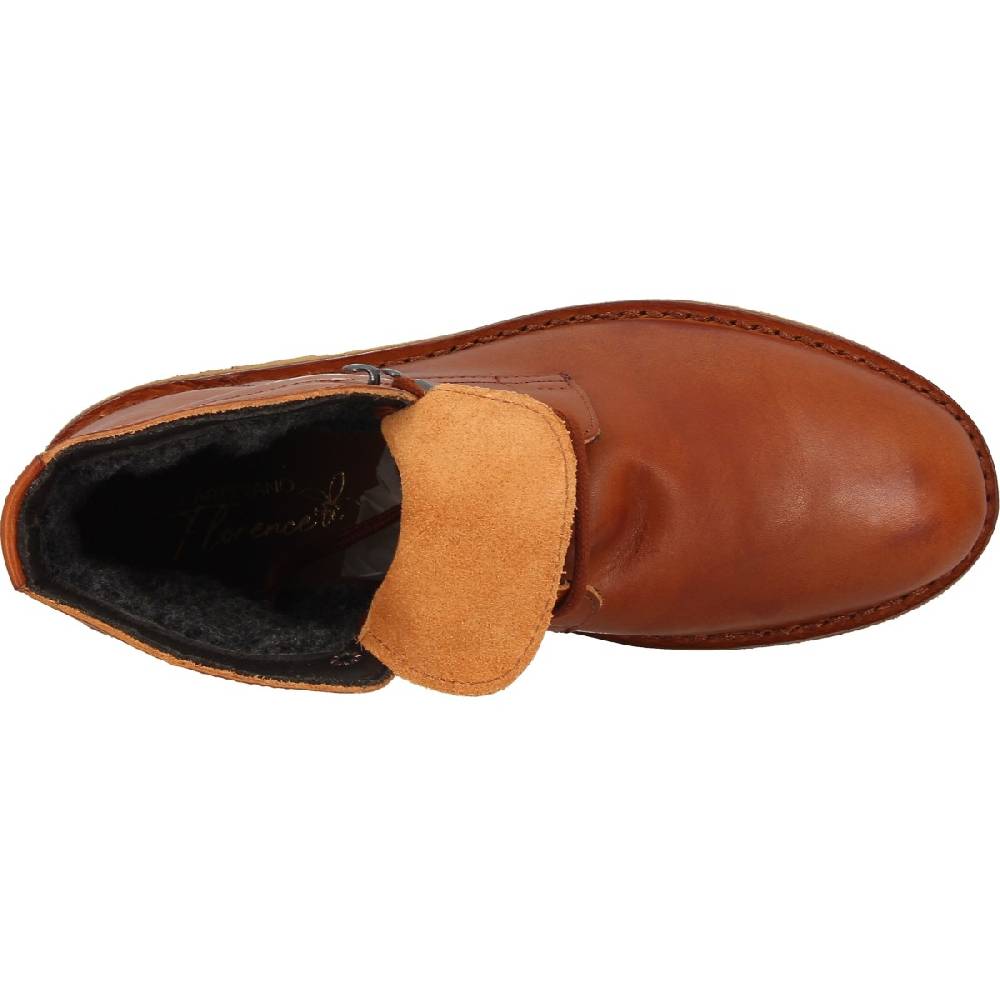 Lartigiano Del Cuoio Stivaletti da uomo in pelle color cuoio con fodera invernale Promozione Limitata
