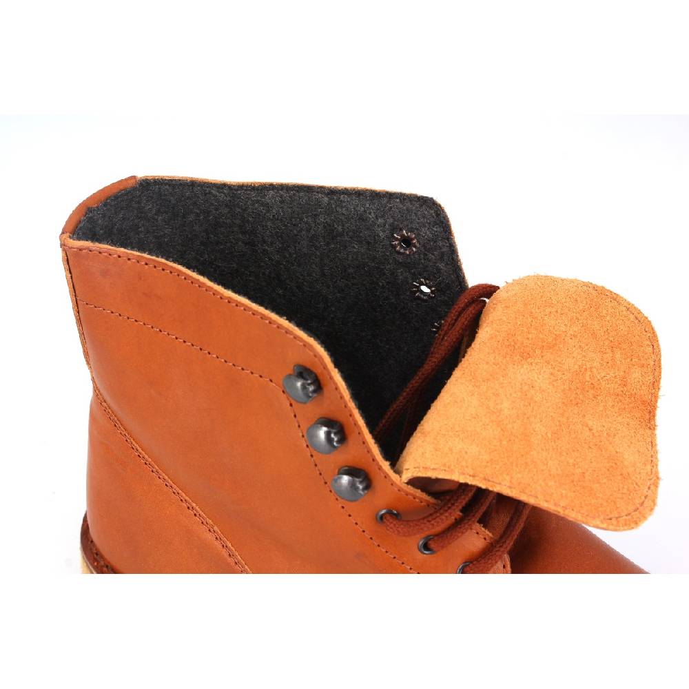 Lartigiano Del Cuoio Stivaletti da uomo in pelle color cuoio con fodera invernale Promozione Limitata