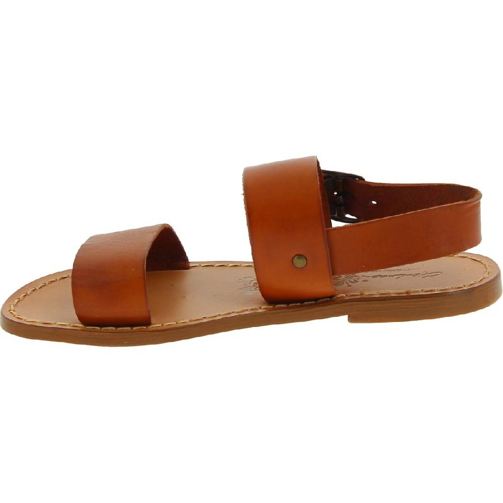 Lartigiano Del Cuoio Sandali francescani donna artigianali in pelle color cuoio Sconto