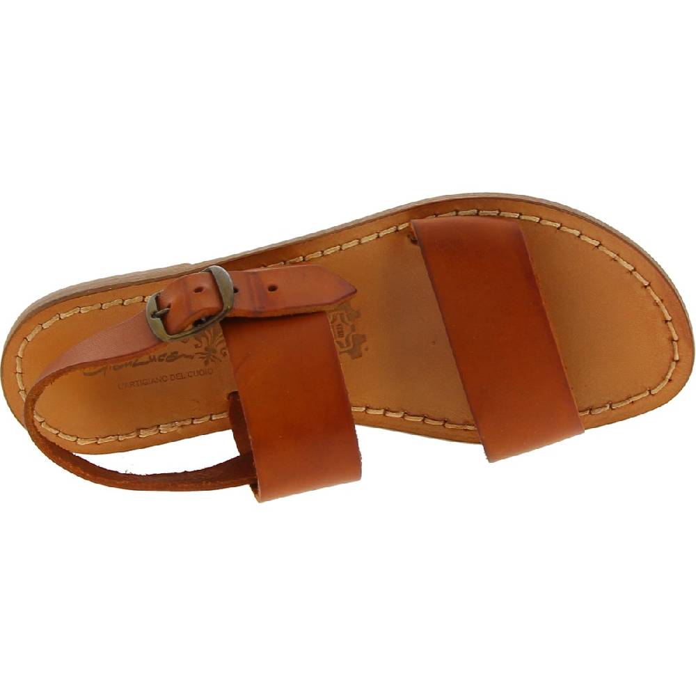 Lartigiano Del Cuoio Sandali francescani donna artigianali in pelle color cuoio Sconto