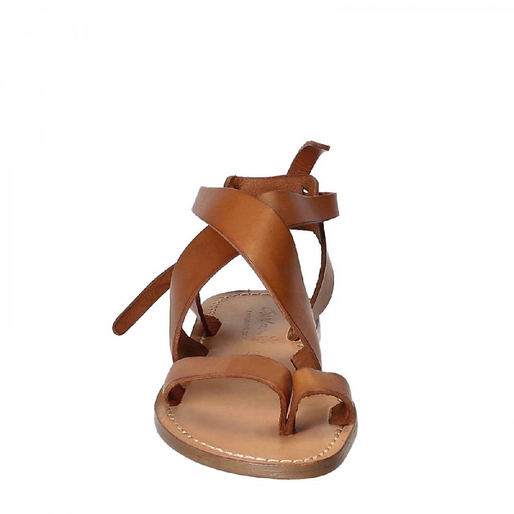 Lartigiano Del Cuoio Sandali donna fatti a mano in pelle colore cuoio Offerte