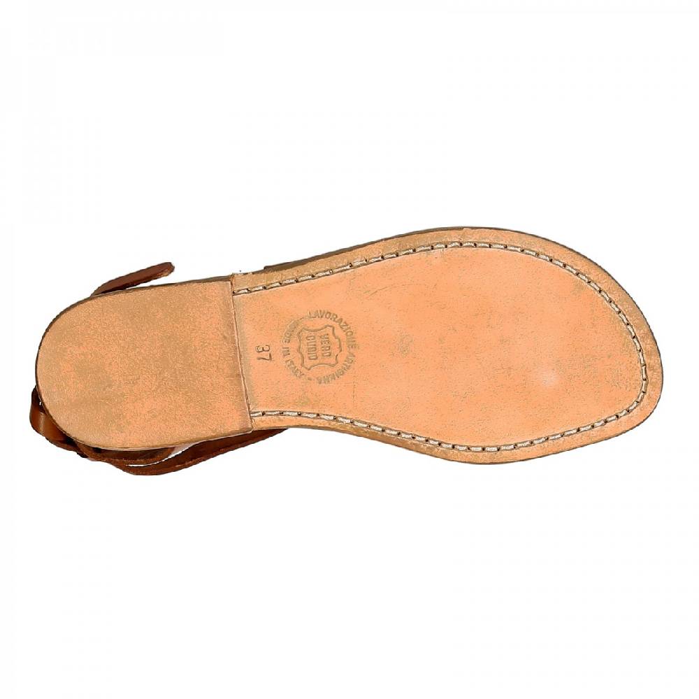 Lartigiano Del Cuoio Sandali donna fatti a mano in pelle colore cuoio Offerte