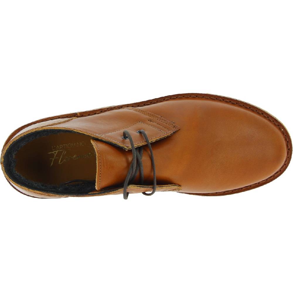 Lartigiano Del Cuoio Scarpe basse da uomo in pelle marrone con fodera invernale Vendita Calda