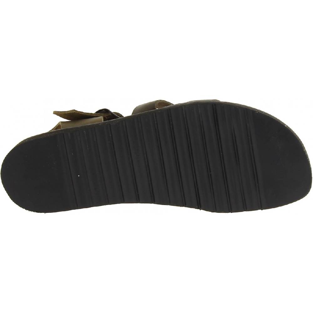 Lartigiano Del Cuoio Sandali uomo fatti a mano in pelle color fango suola gomma spessa Moda