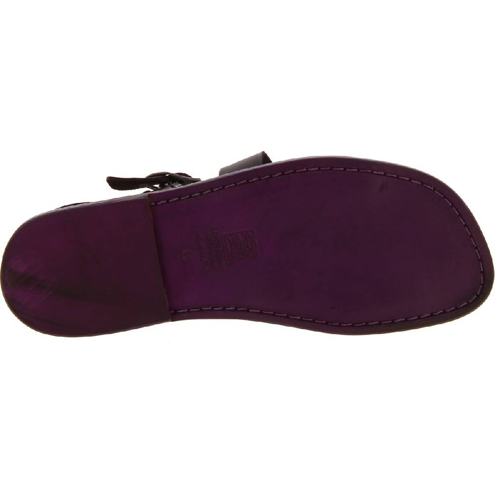 Lartigiano Del Cuoio Sandali uomo fatti a mano in pelle color prugna Flash Sale