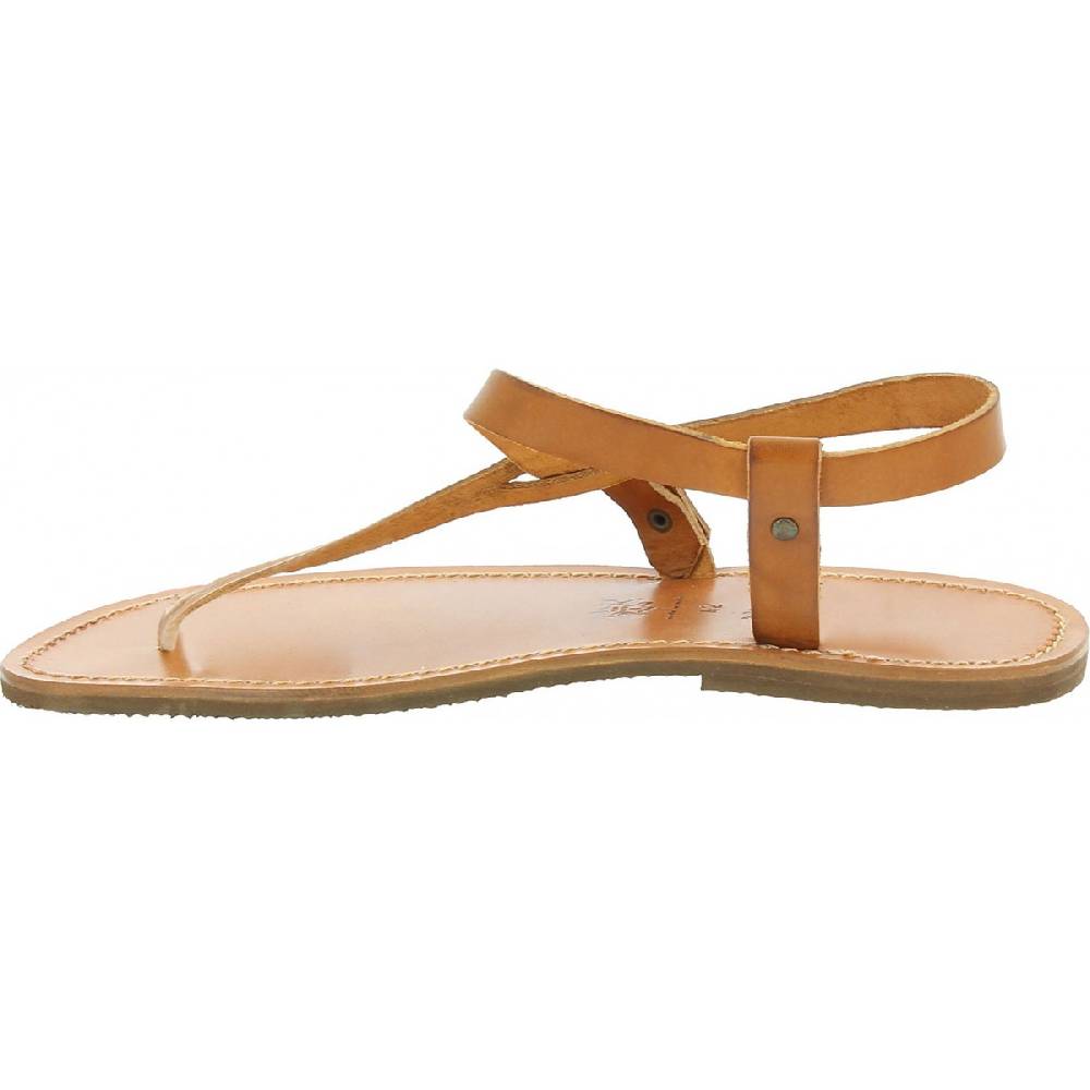Lartigiano Del Cuoio Sandali infradito in cuoio marrone chiaro artigianali Shopping online