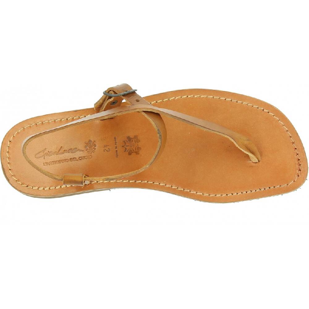 Lartigiano Del Cuoio Sandali infradito in cuoio marrone chiaro artigianali Shopping online