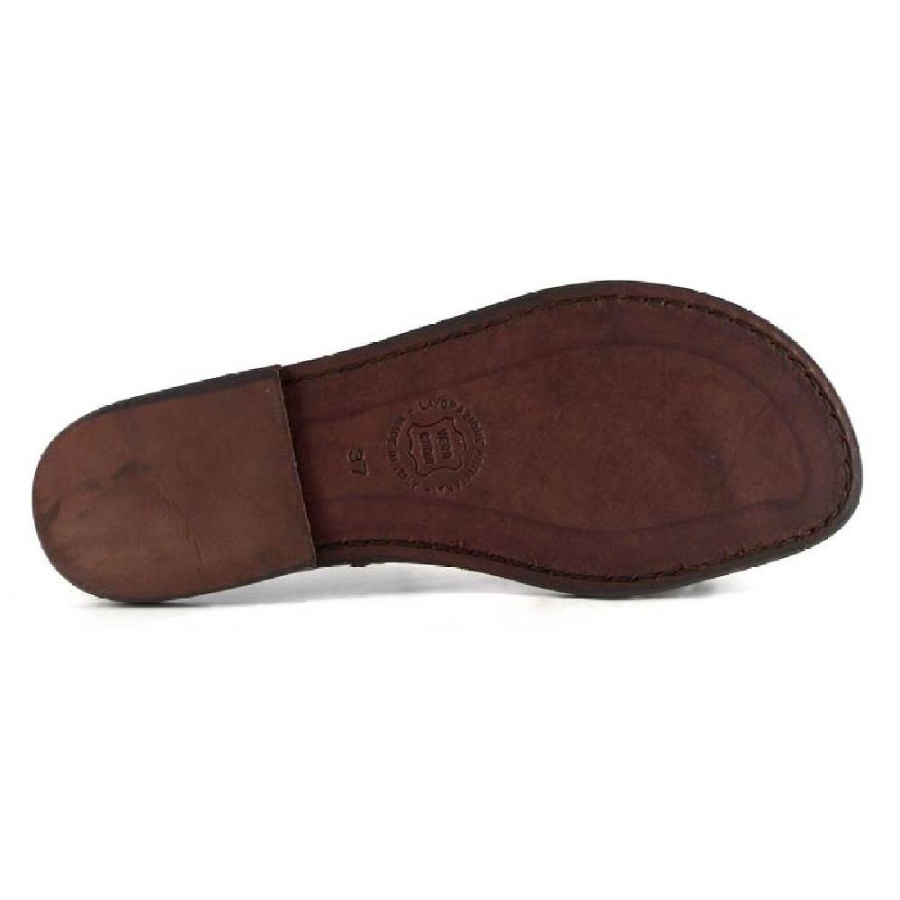 Lartigiano Del Cuoio Sandali donna realizzati a mano in pelle color testa di moro Vendite stagionali