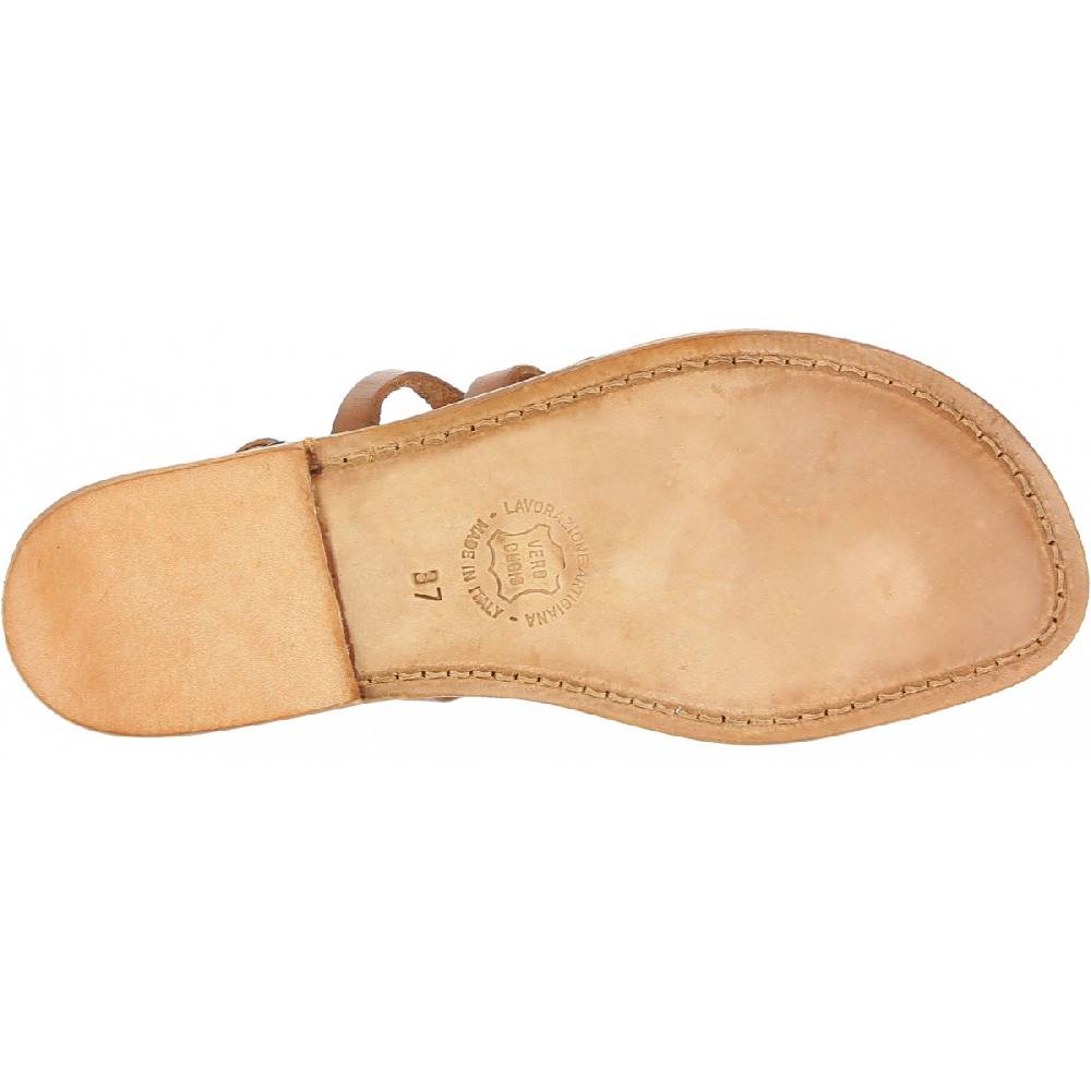 Lartigiano Del Cuoio Sandali infradito alla schiava in pelle color cuoio Black Friday