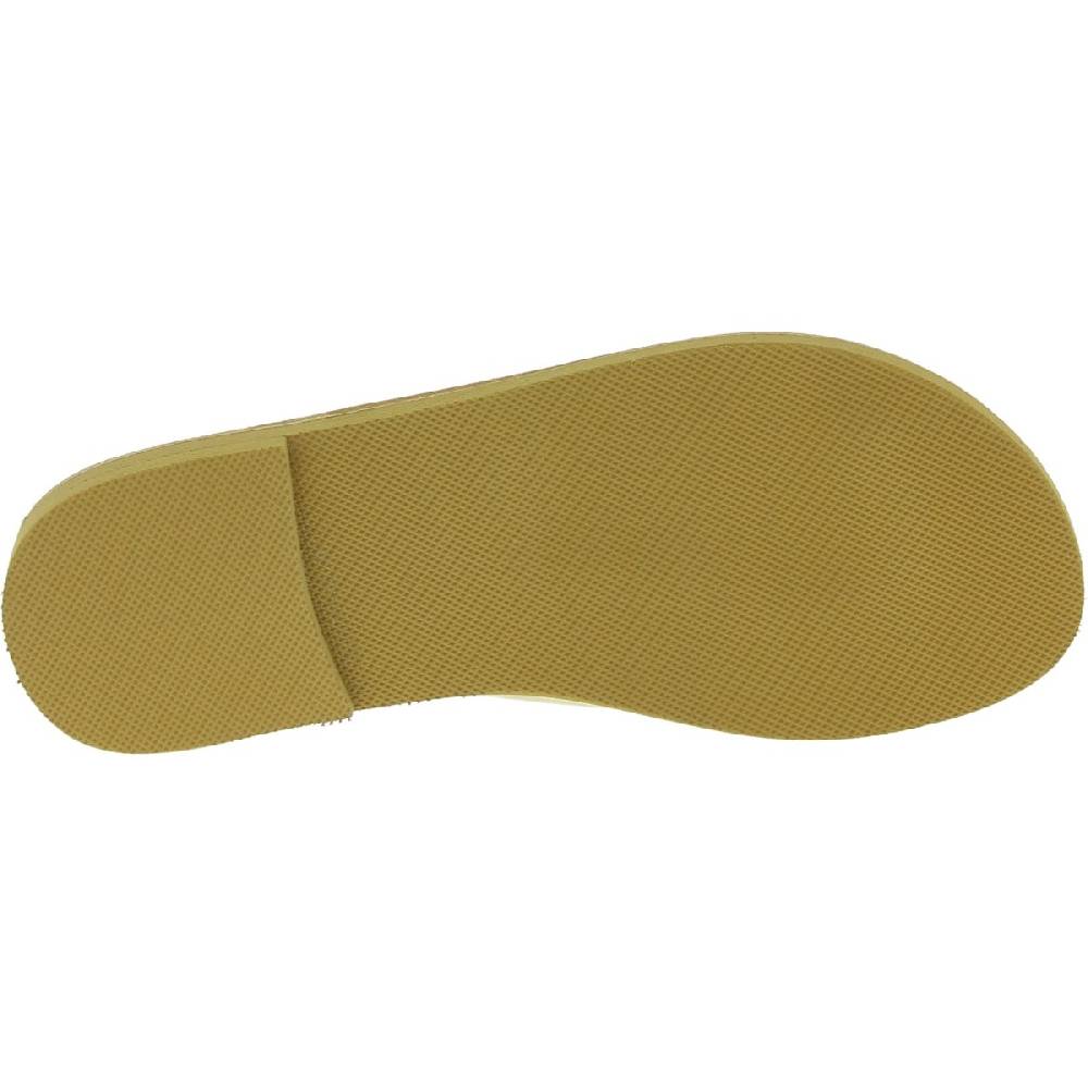 Lartigiano Del Cuoio Sandali infradito slip-on da donna fatti a mano in pelle di vitello laminata oro Vendita calda