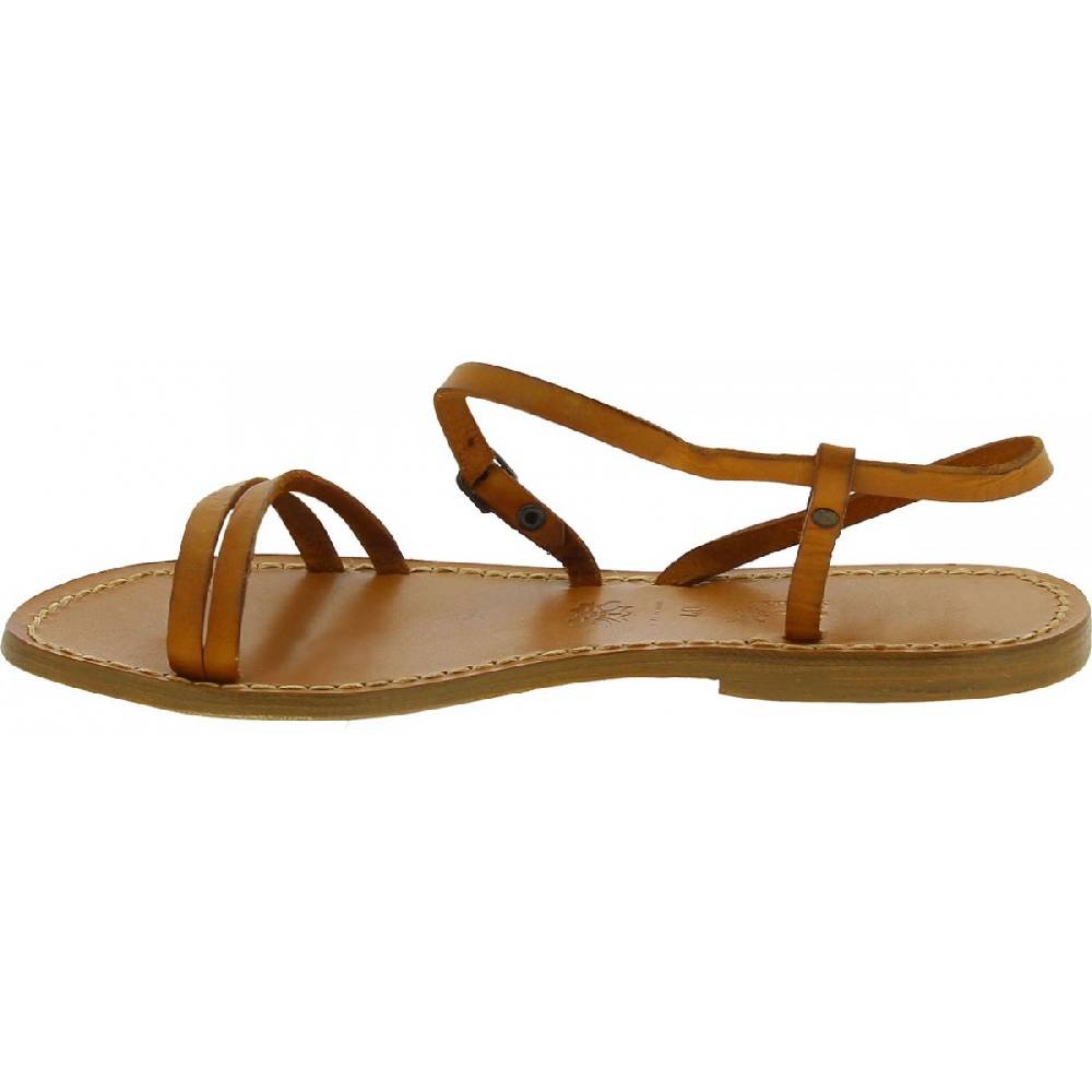 Lartigiano Del Cuoio Sandali schiava bassi da donna color cuoio Offerte giornaliere