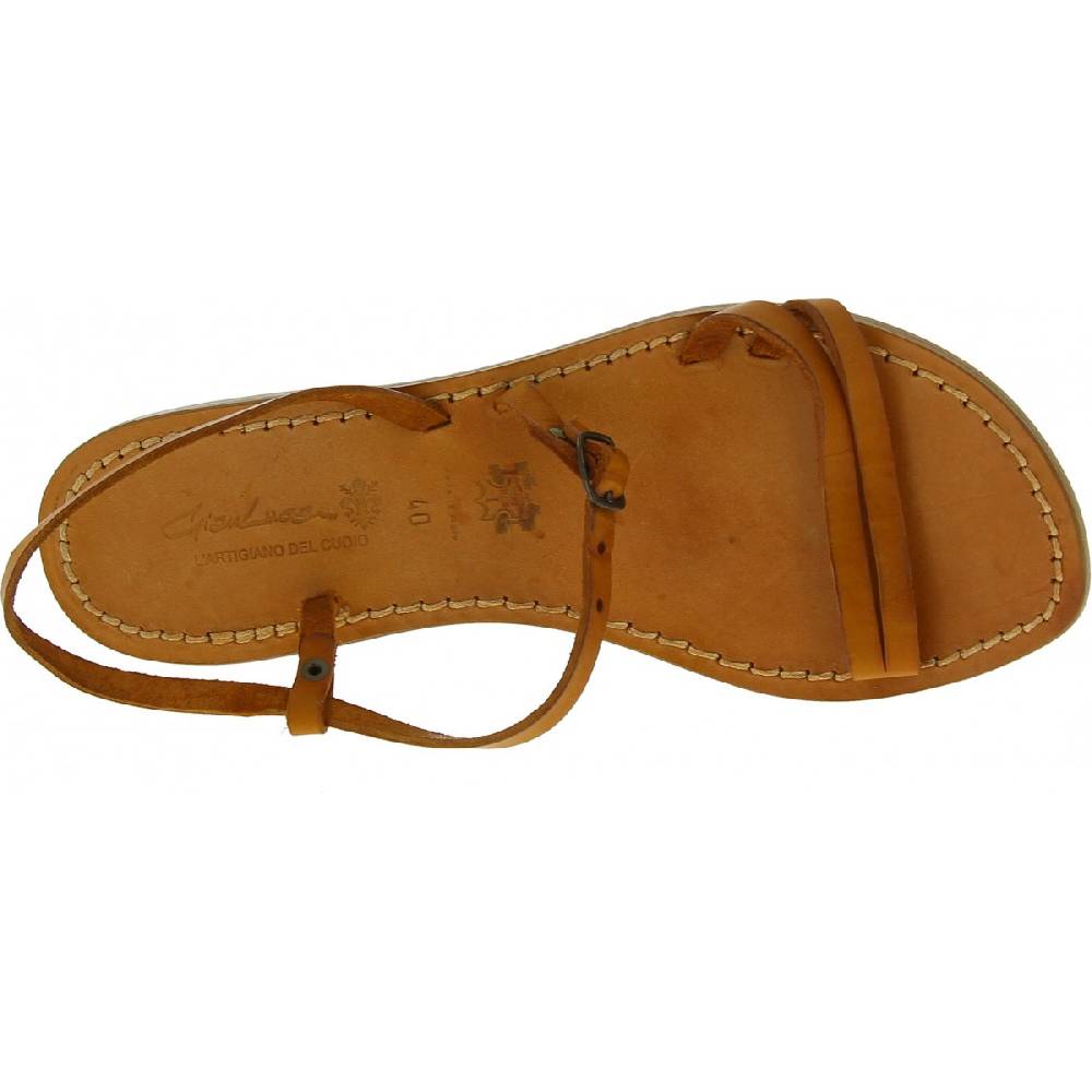 Lartigiano Del Cuoio Sandali schiava bassi da donna color cuoio Offerte giornaliere