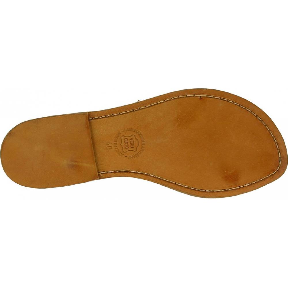 Lartigiano Del Cuoio Sandali schiava bassi da donna color cuoio Offerte giornaliere