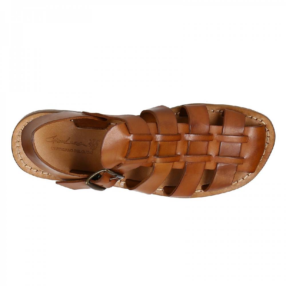 Lartigiano Del Cuoio Sandali uomo in cuoio antico realizzati a mano in pelle di vacchetta Only for today