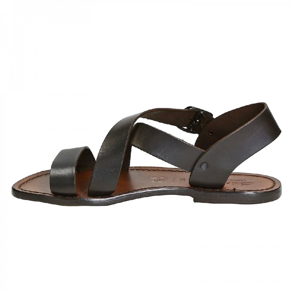 Lartigiano Del Cuoio Sandali alla francescana donna in pelle marrone artigianali Fino al 55% di sconto