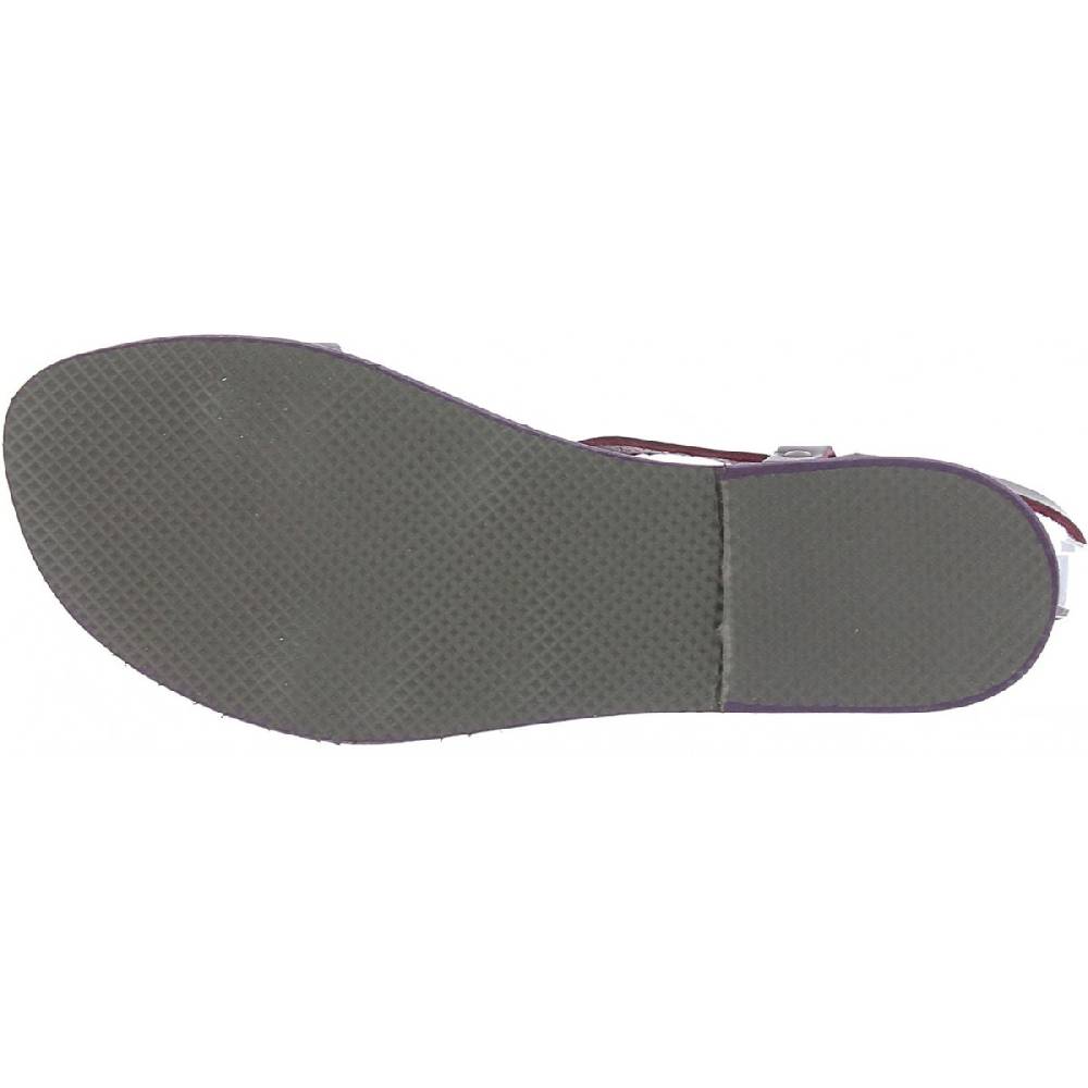 Lartigiano Del Cuoio Sandali donna in cuoio color prugna artigianali Nuovo