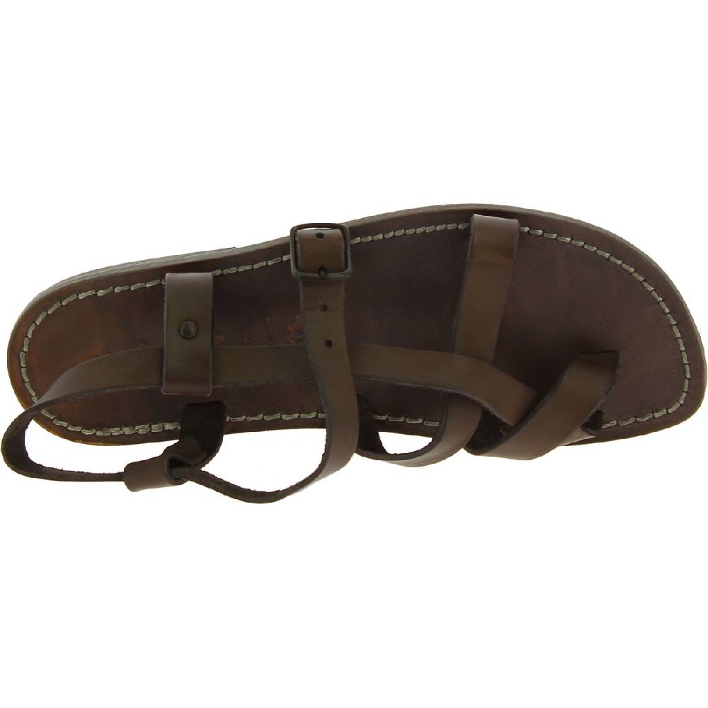 Lartigiano Del Cuoio Sandali uomo in cuoio artigianali in pelle color fango Presa