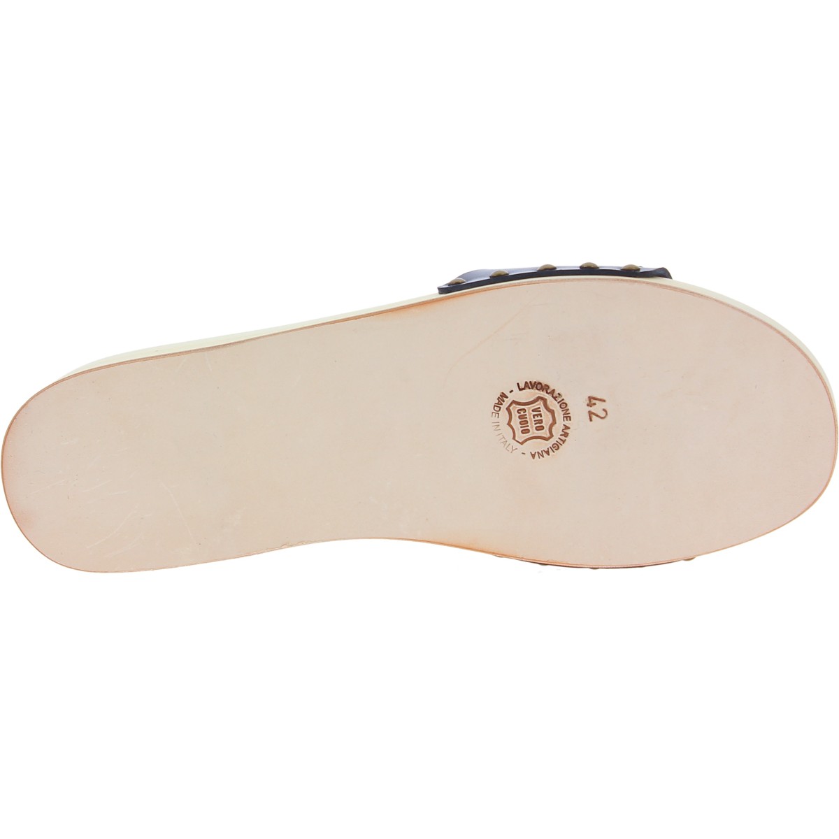 Lartigiano Del Cuoio Zoccoli di legno artigianali da donna con fascia regolabile in pelle nera Negozio