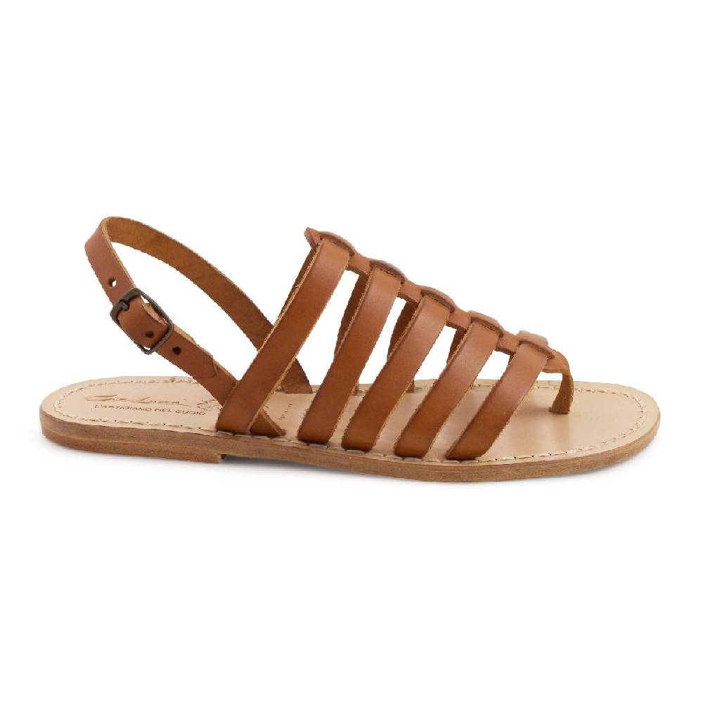 Lartigiano Del Cuoio Sandali cuoio infradito artigianali in pelle da donna In Saldo