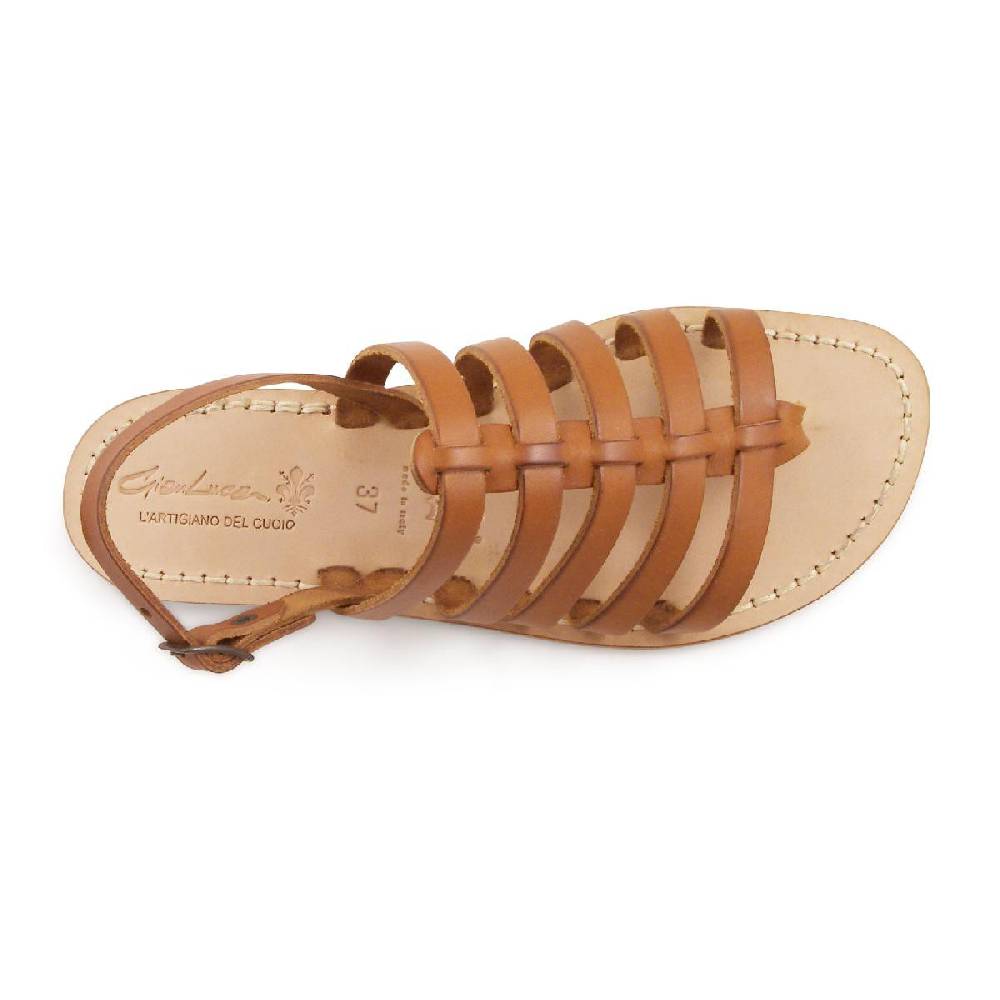 Lartigiano Del Cuoio Sandali cuoio infradito artigianali in pelle da donna In Saldo