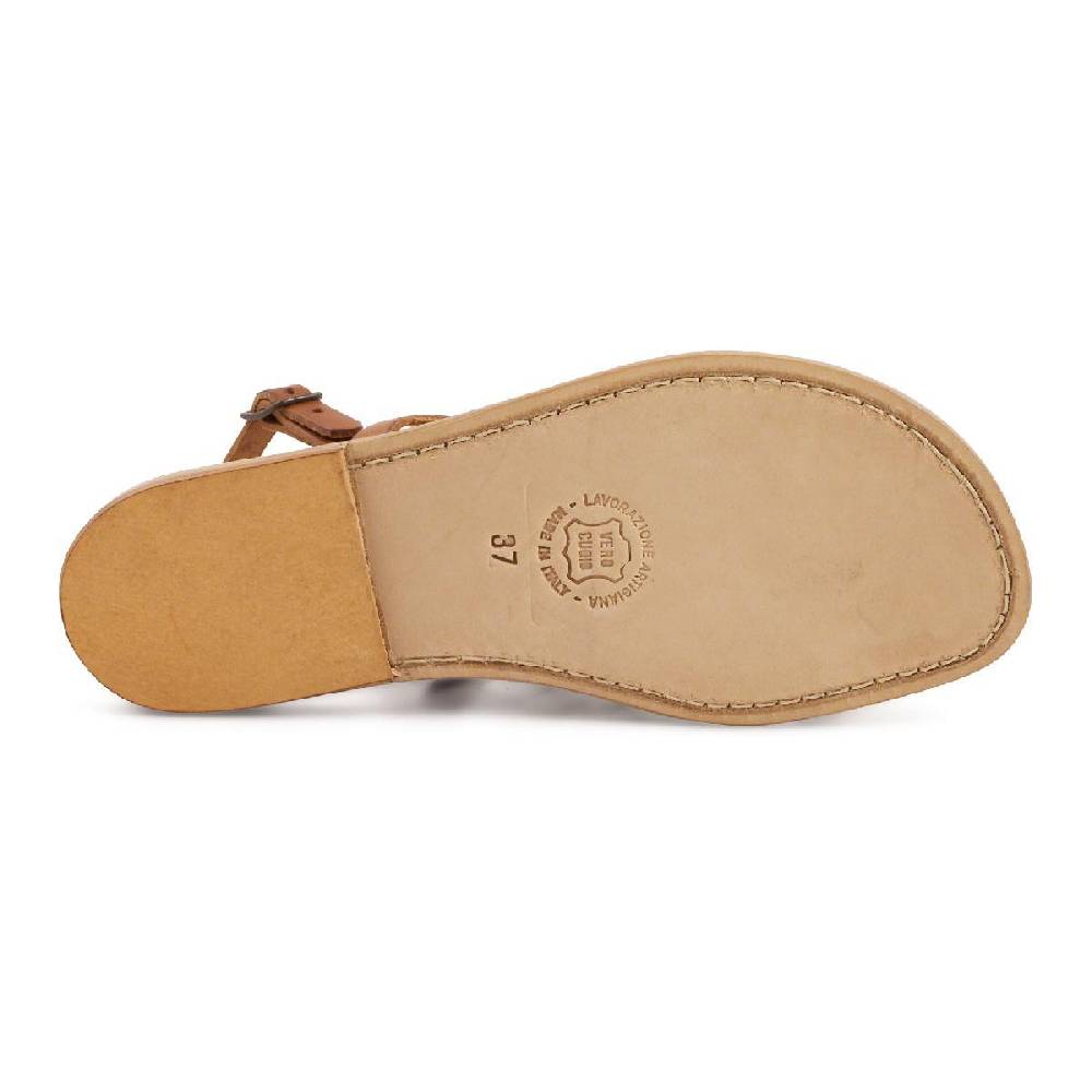Lartigiano Del Cuoio Sandali cuoio infradito artigianali in pelle da donna In Saldo