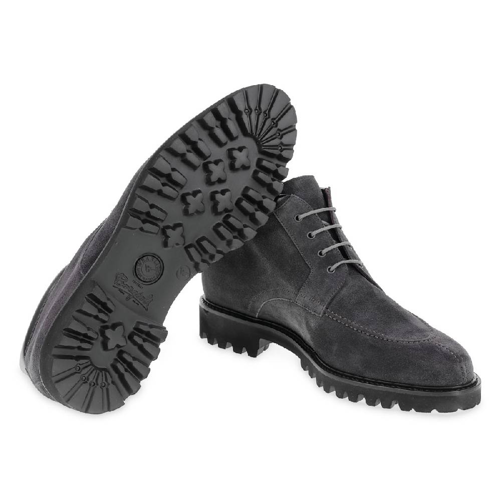 Lartigiano Del Cuoio Stivaletti allacciati da uomo in pelle di camoscio grigio fatti a mano da Fratelli Borgioli Flash Sale