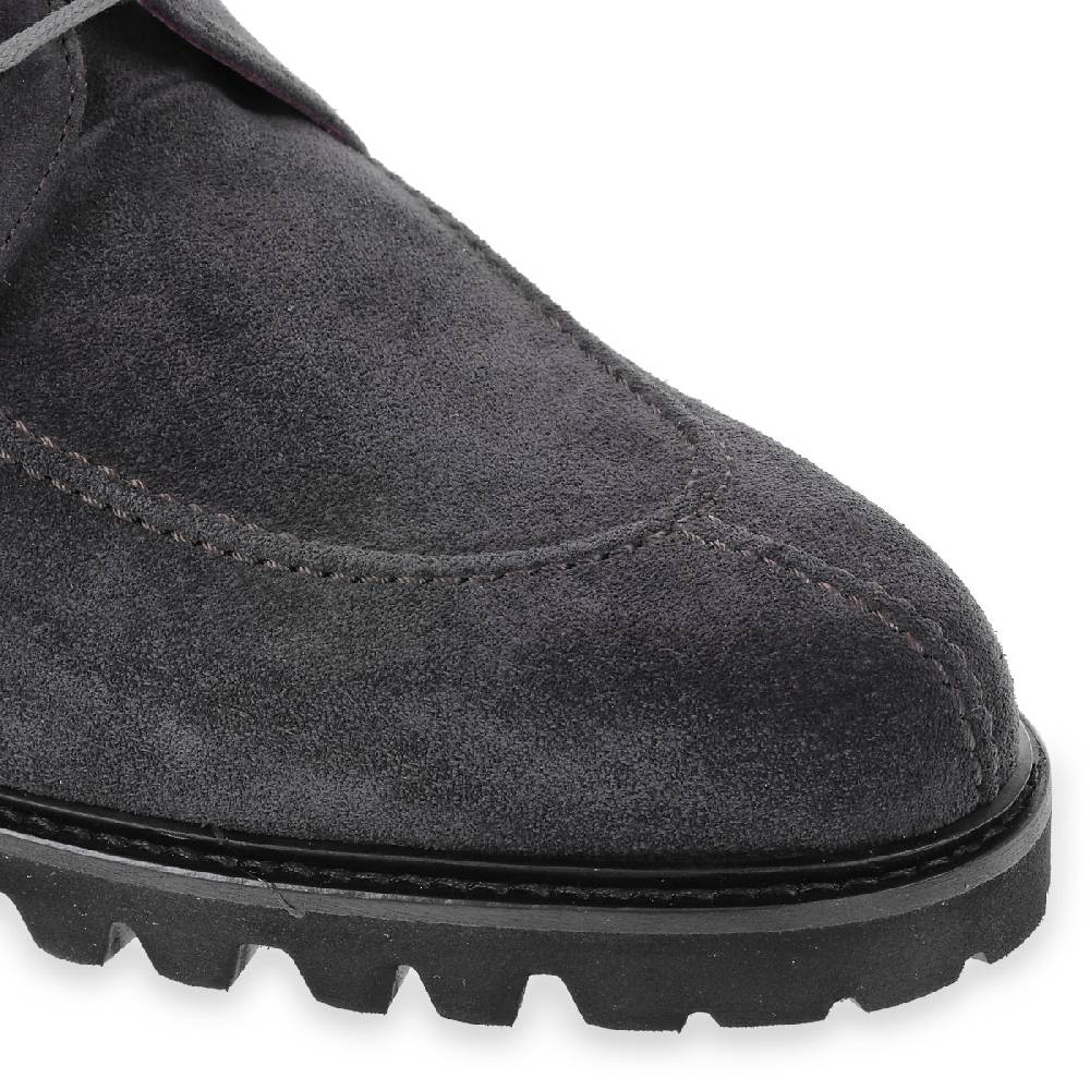Lartigiano Del Cuoio Stivaletti allacciati da uomo in pelle di camoscio grigio fatti a mano da Fratelli Borgioli Flash Sale