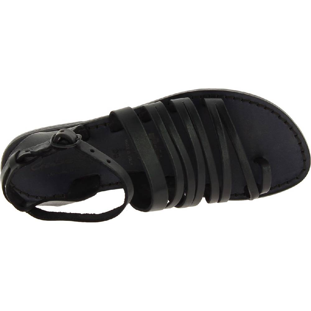 Lartigiano Del Cuoio Sandali infradito donna fatti a mano in pelle nera Offerte giornaliere
