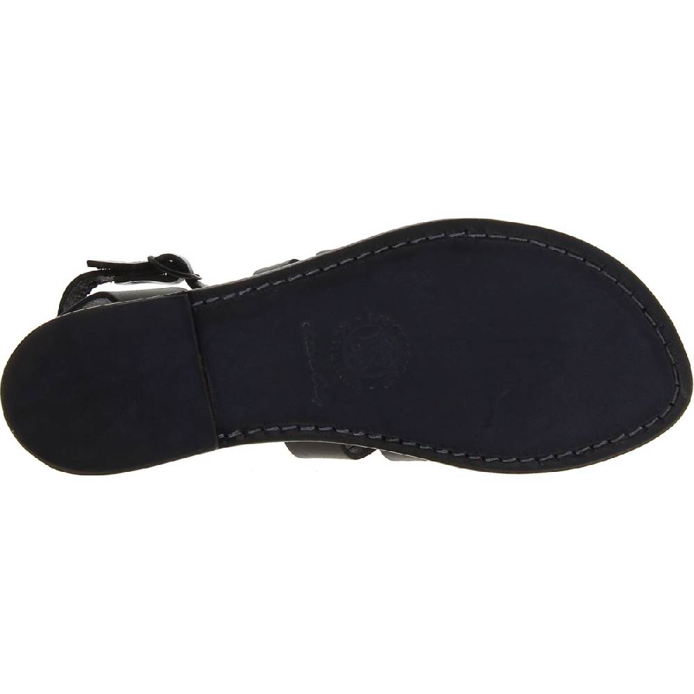 Lartigiano Del Cuoio Sandali infradito donna fatti a mano in pelle nera Offerte giornaliere