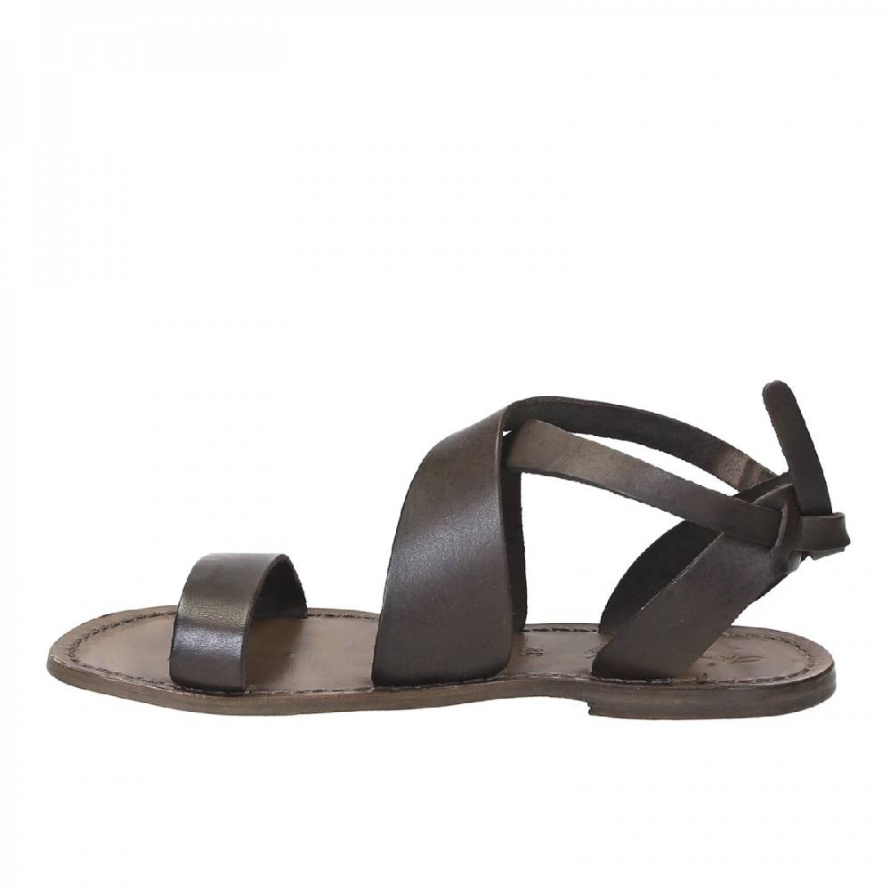 Lartigiano Del Cuoio Sandali donna fatti a mano in pelle color fango Super Saving Price