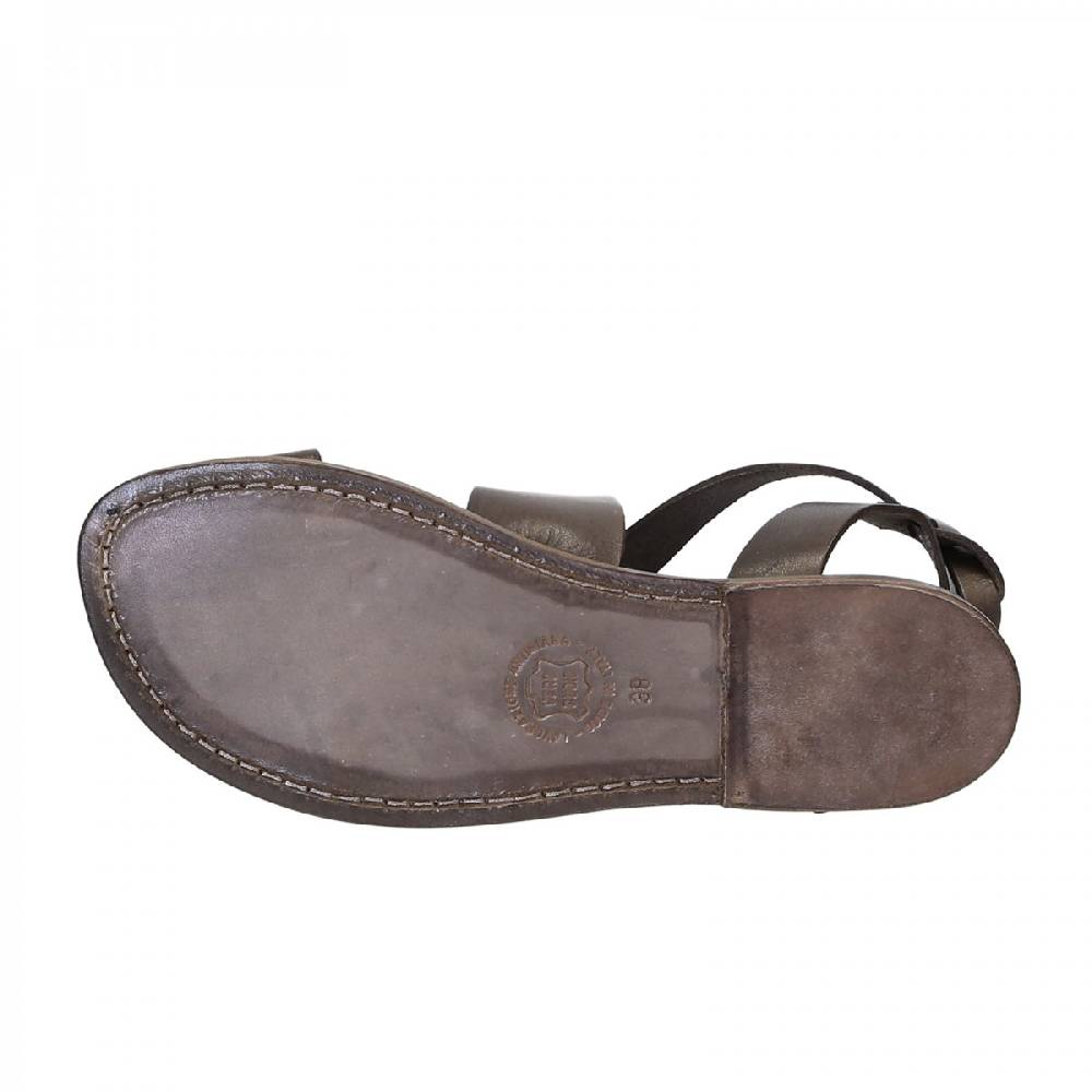 Lartigiano Del Cuoio Sandali donna fatti a mano in pelle color fango Super Saving Price