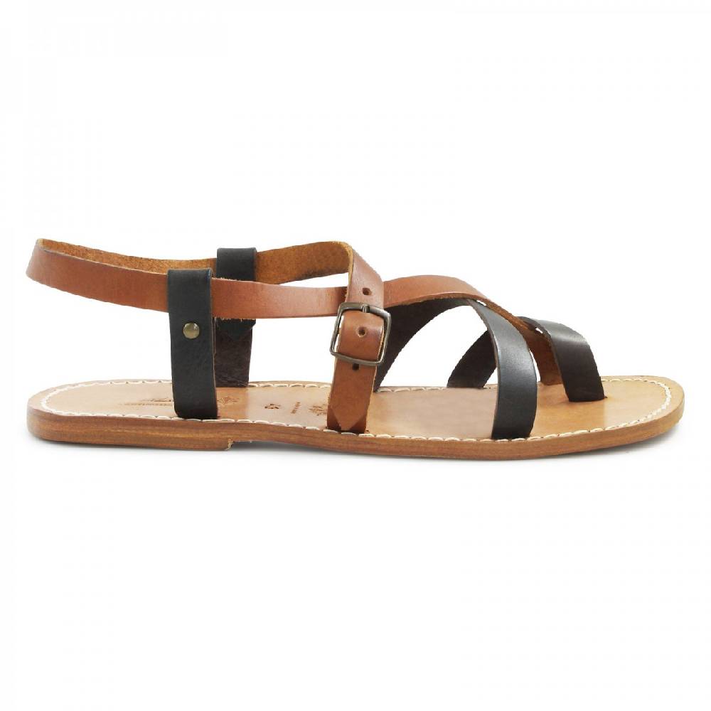 Lartigiano Del Cuoio Sandali frate in pelle bicolore fatti a mano Fino al 60% di sconto