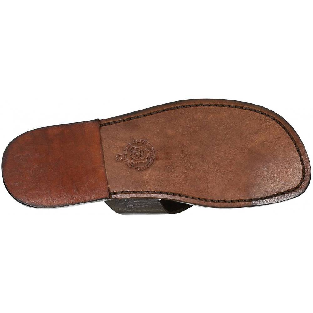 Lartigiano Del Cuoio Ciabatte infradito uomo in pelle marrone Artigianali Fino al 55% di sconto